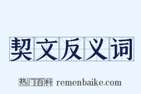 契文反义词是什么意思的图片